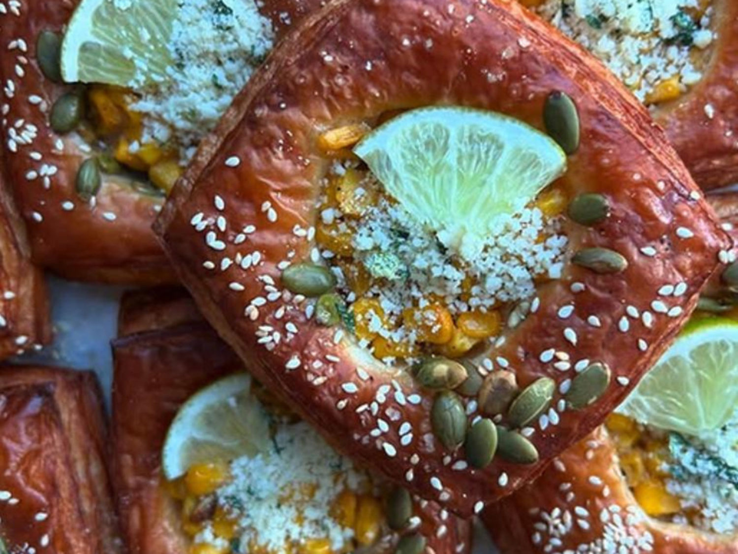 Savory Croissant: Esquites-Chipotle, Cream Corn, Cojita, Cilantro, Lime